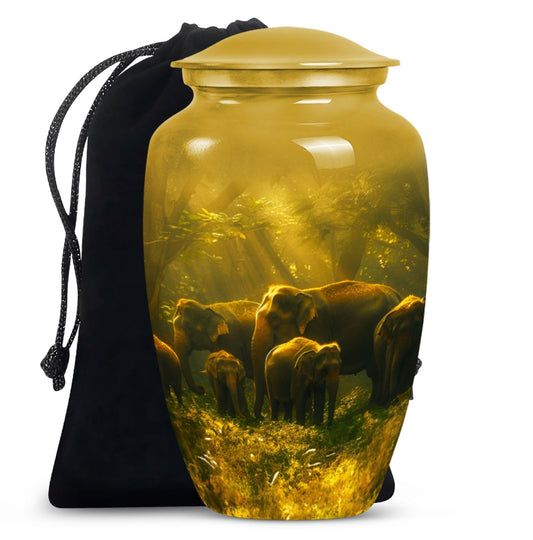 Classic Aluminium Elephant Cremation Urn