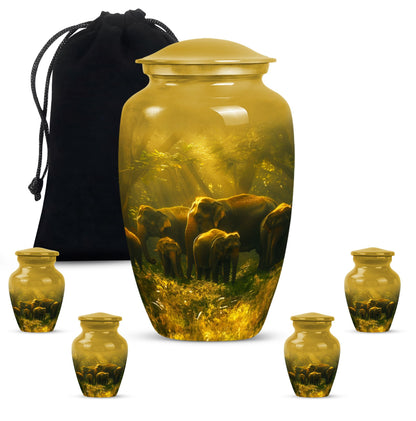 Classic Aluminium Elephant Cremation Urn