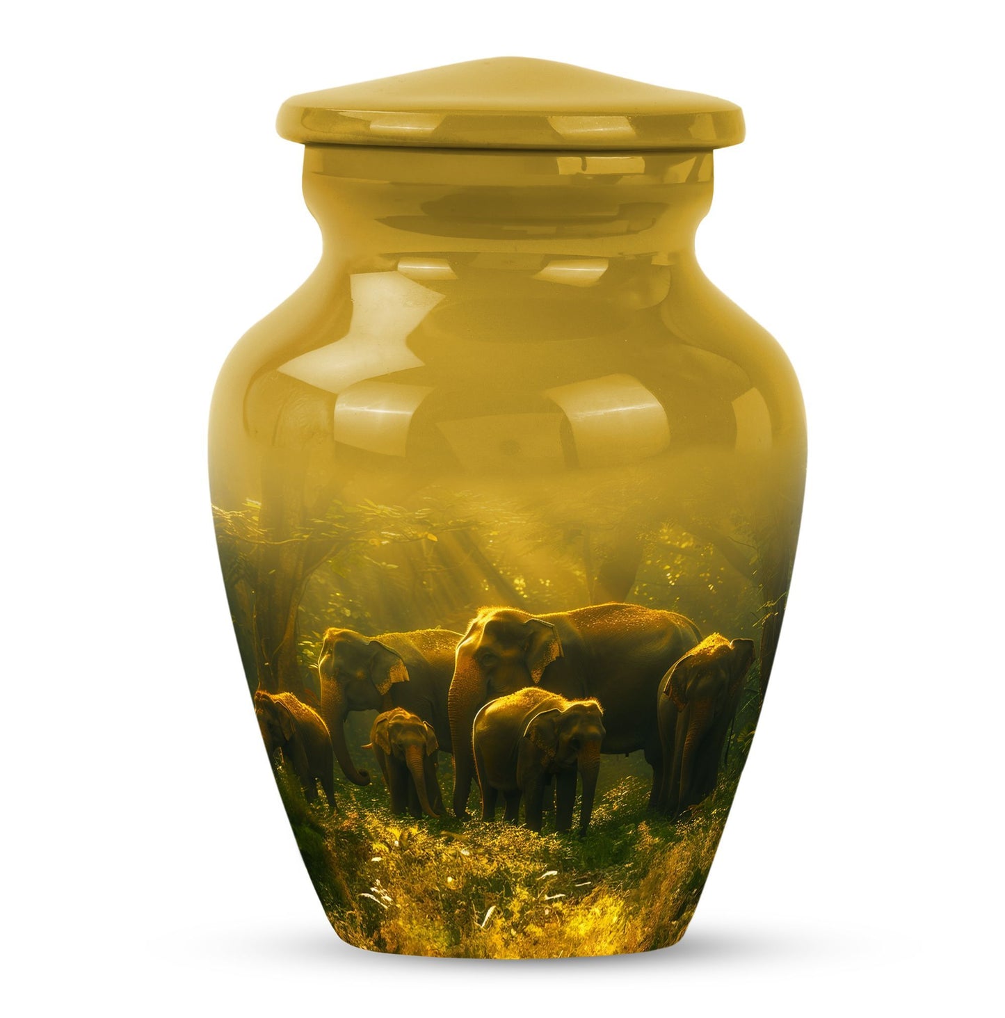 Classic Aluminium Elephant Cremation Urn