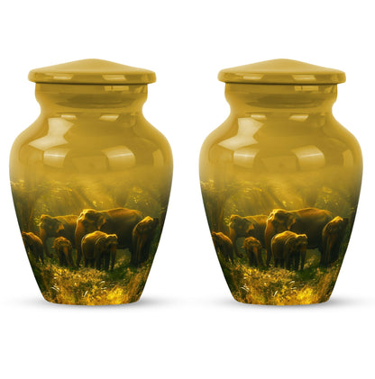 Classic Aluminium Elephant Cremation Urn