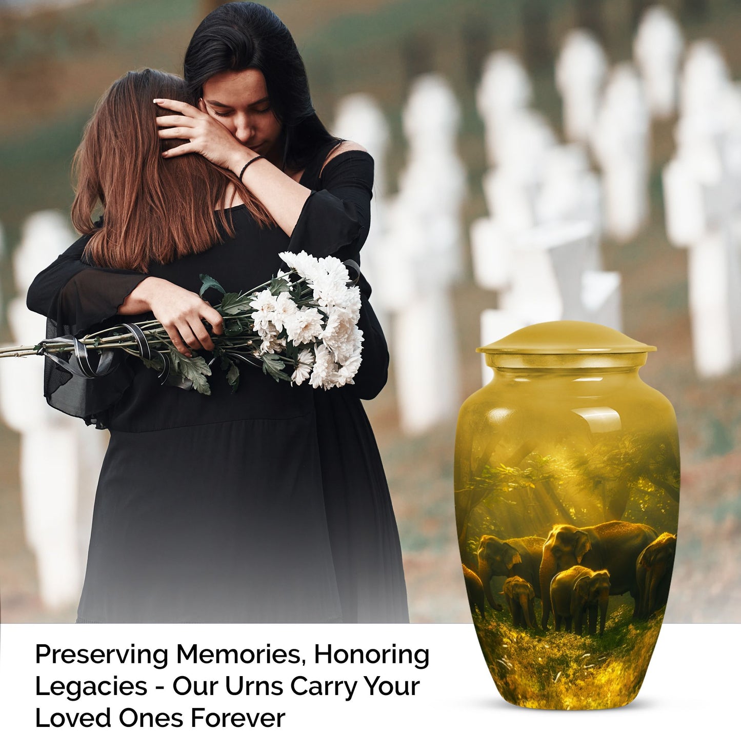Classic Aluminium Elephant Cremation Urn