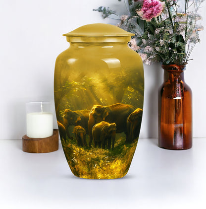 Classic Aluminium Elephant Cremation Urn