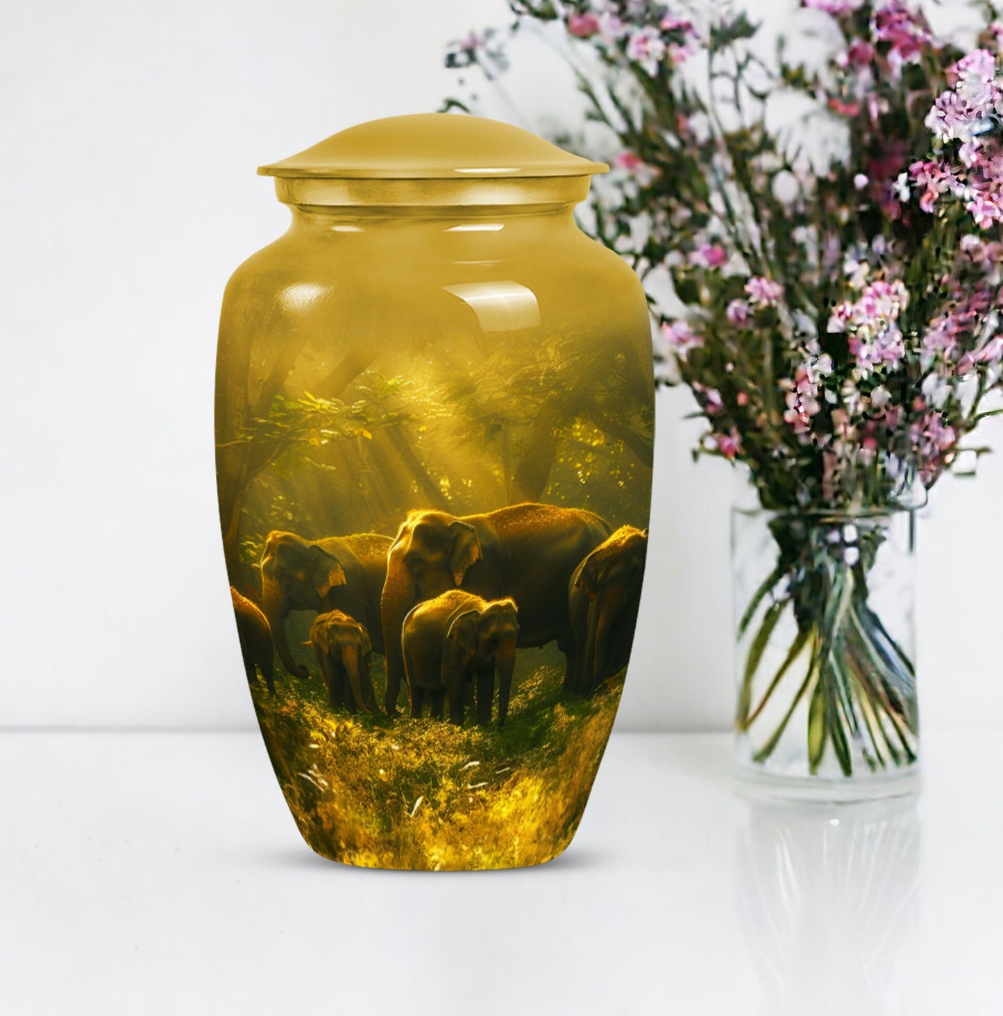 Classic Aluminium Elephant Cremation Urn