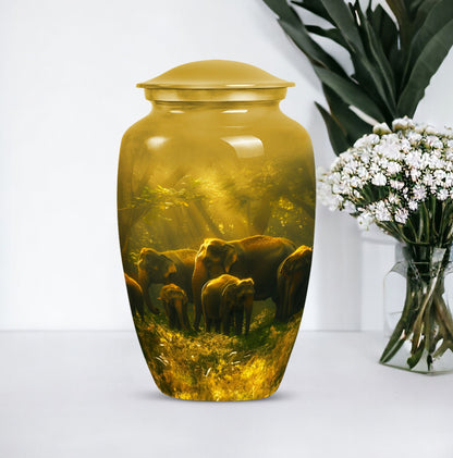 Classic Aluminium Elephant Cremation Urn