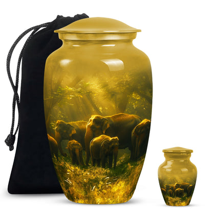 Classic Aluminium Elephant Cremation Urn