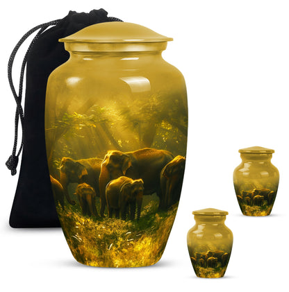 Classic Aluminium Elephant Cremation Urn