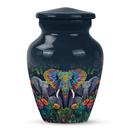 Butterfly-themed Classic Elephant Urn for adult human ashes.