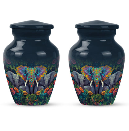 Butterfly-themed Classic Elephant Urn for adult human ashes.