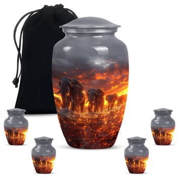 Large Urn with 4 Small Urn