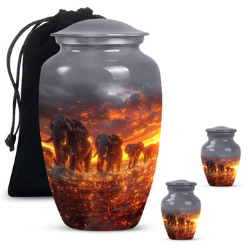 Large Urn with 2 Mini Urn