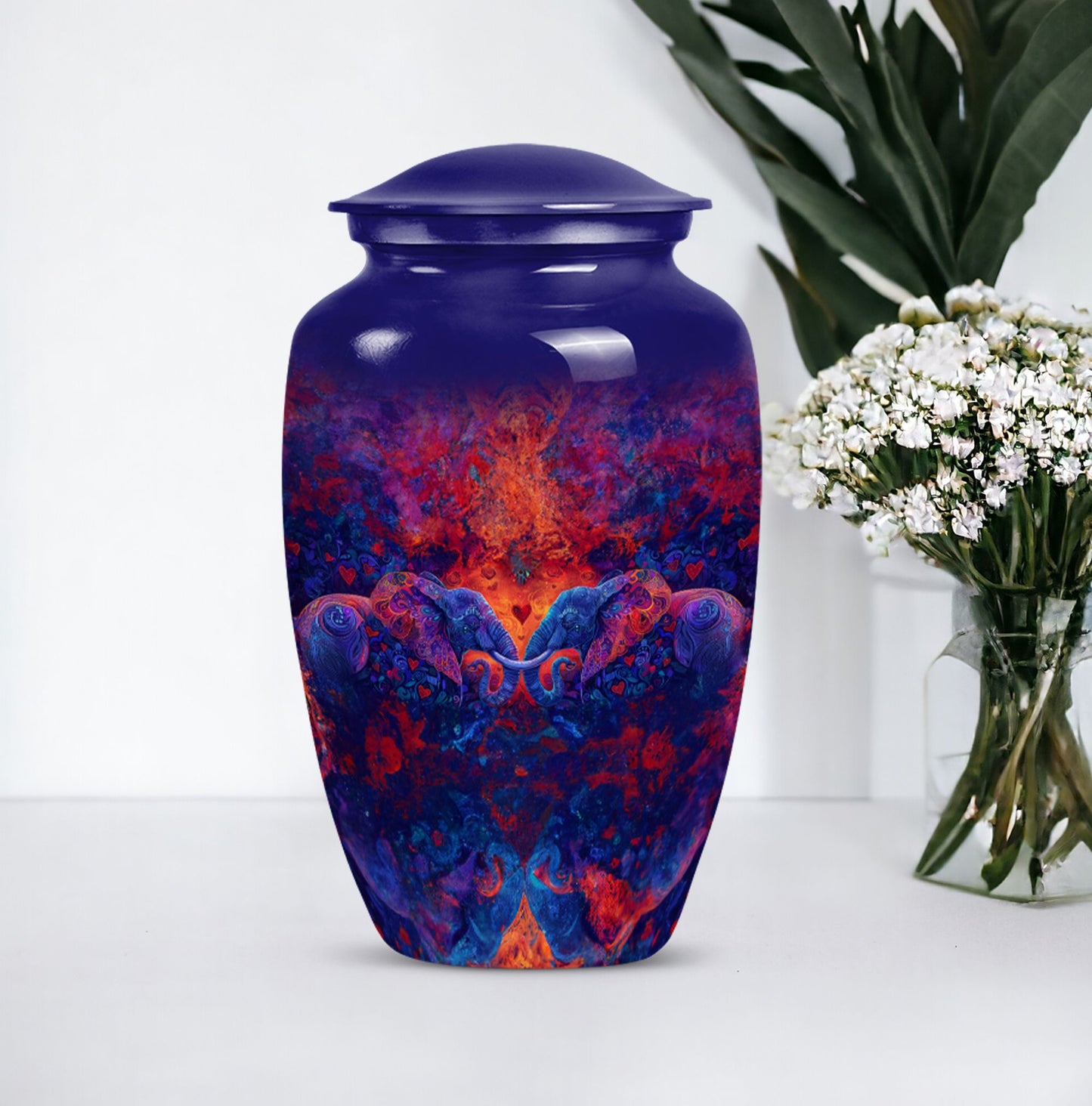 Elephant Family Urn
