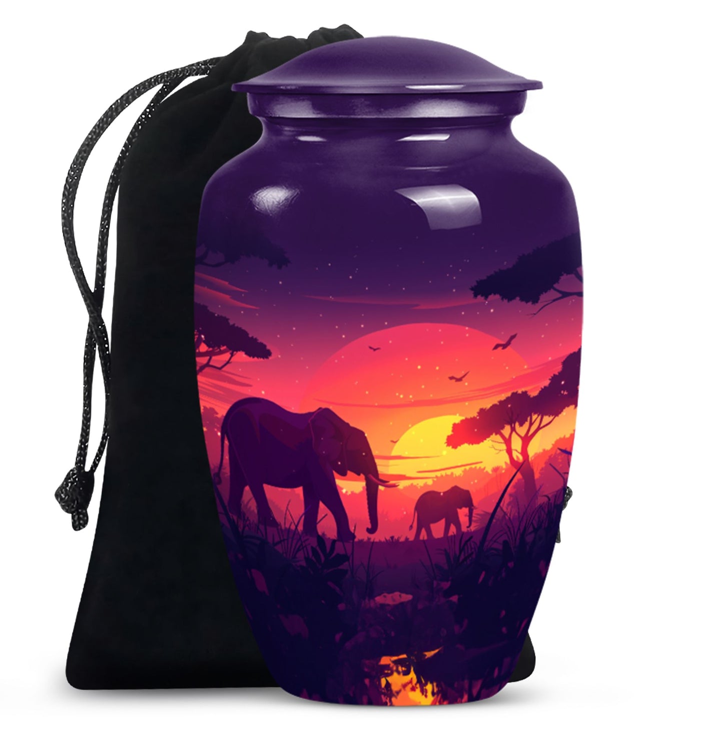 Elephant Family Urn.