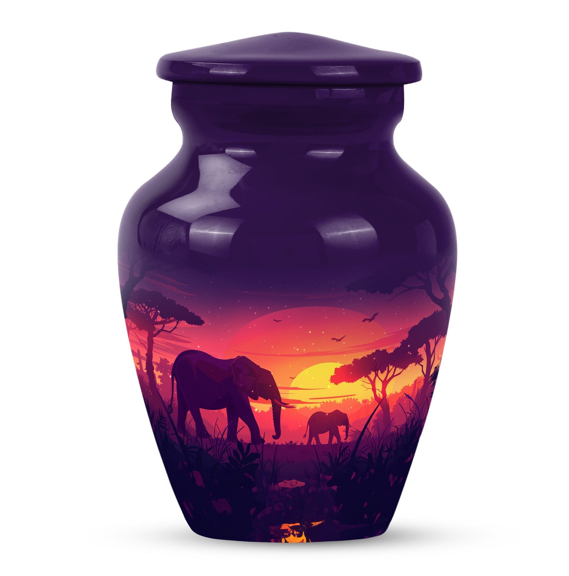 Elephant Family Urn.