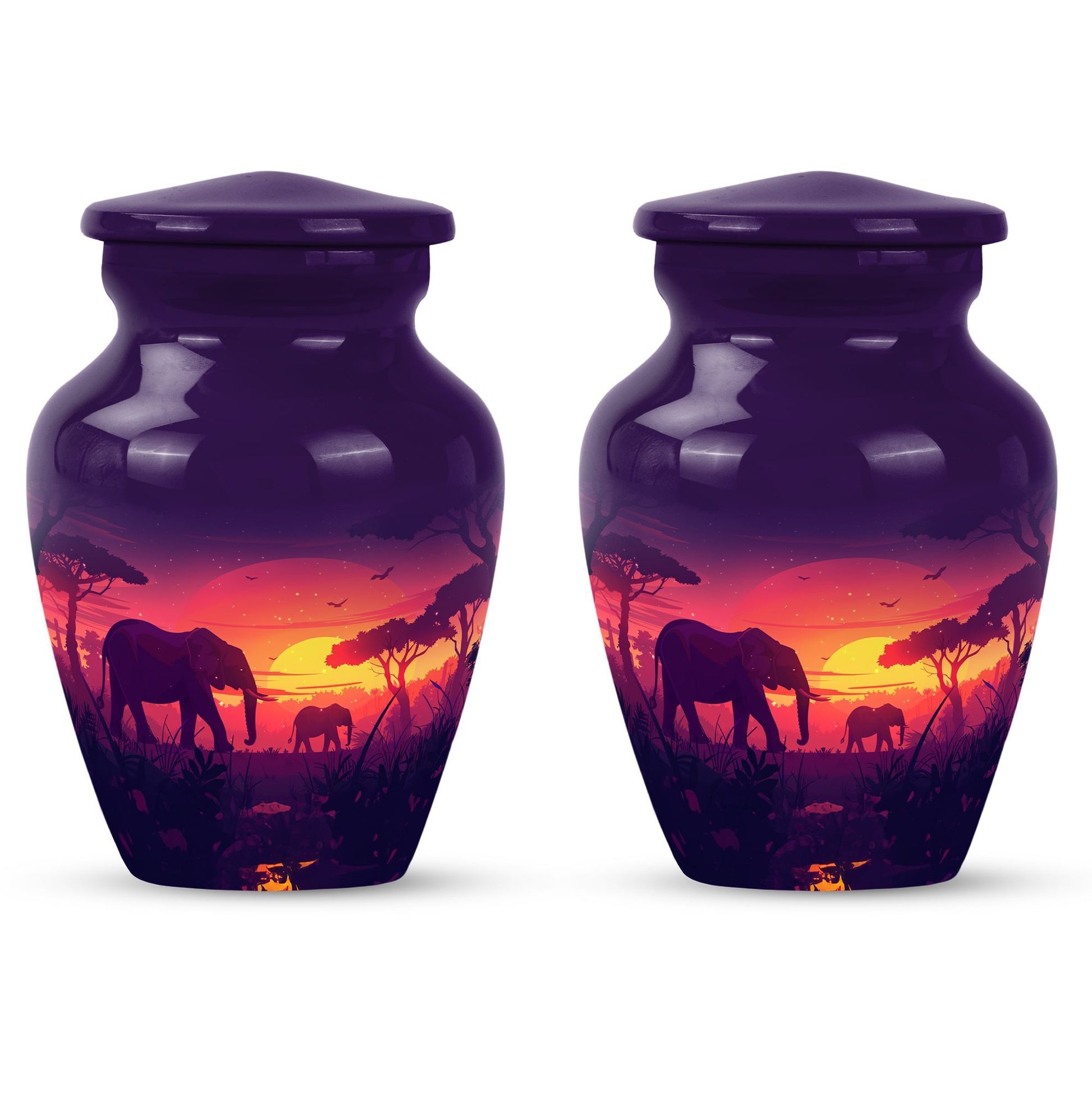 Elephant Family Urn.