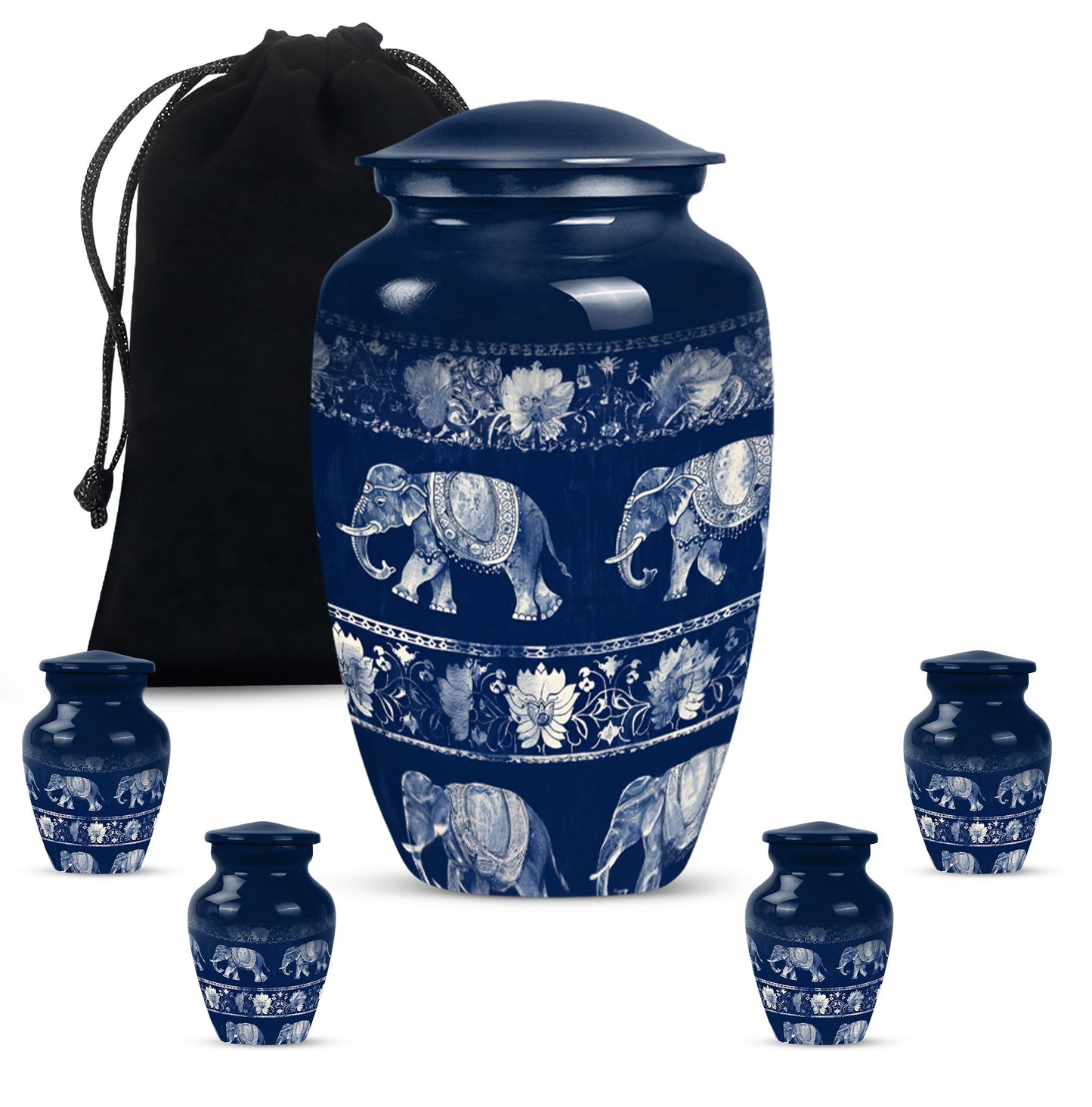  Elephant Family Memorial Urn 