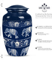  Elephant Family Memorial Urn 