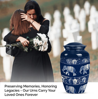  Elephant Family Memorial Urn 