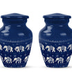 Elephant Family Urn with butterfly theme for cremation ashes