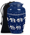 Elephant Family Theme Large Urn 10 Inch
