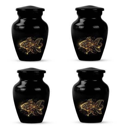Classic 10-inch gold fish cremation medium urn 