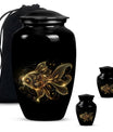 Classic 10-inch gold fish cremation medium urn 