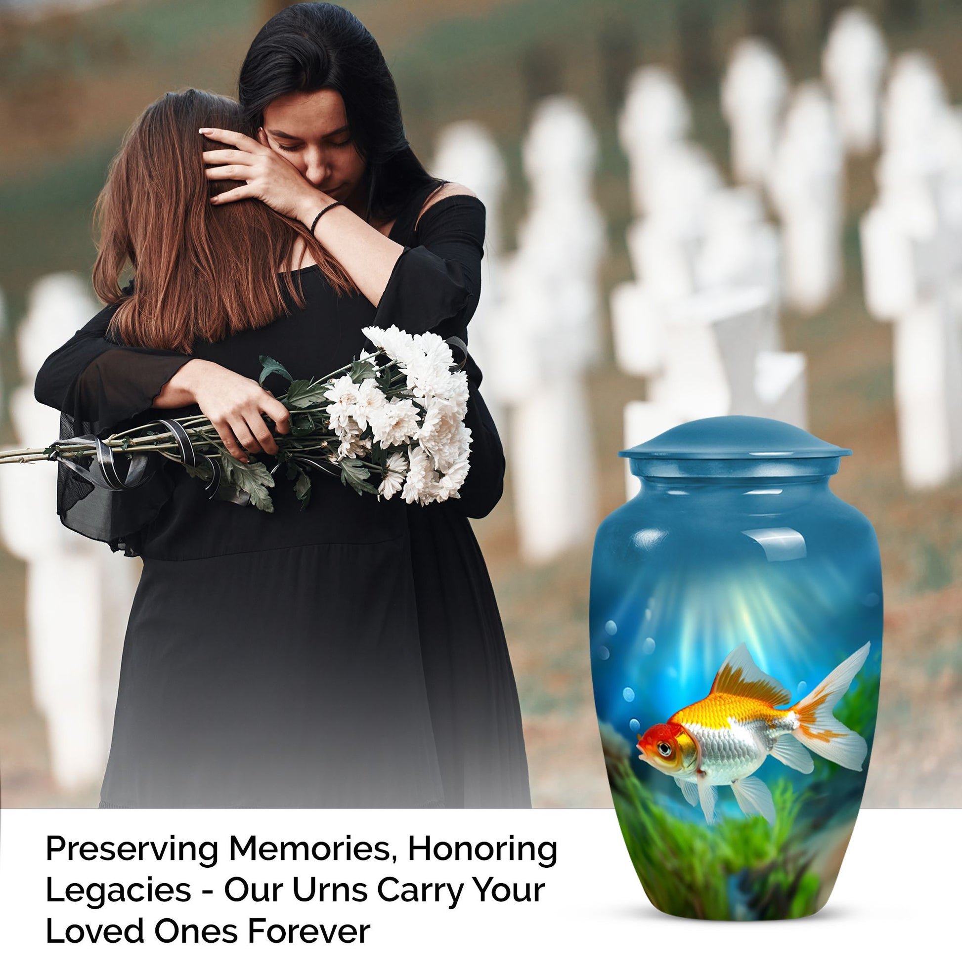 10-inch goldfish urn