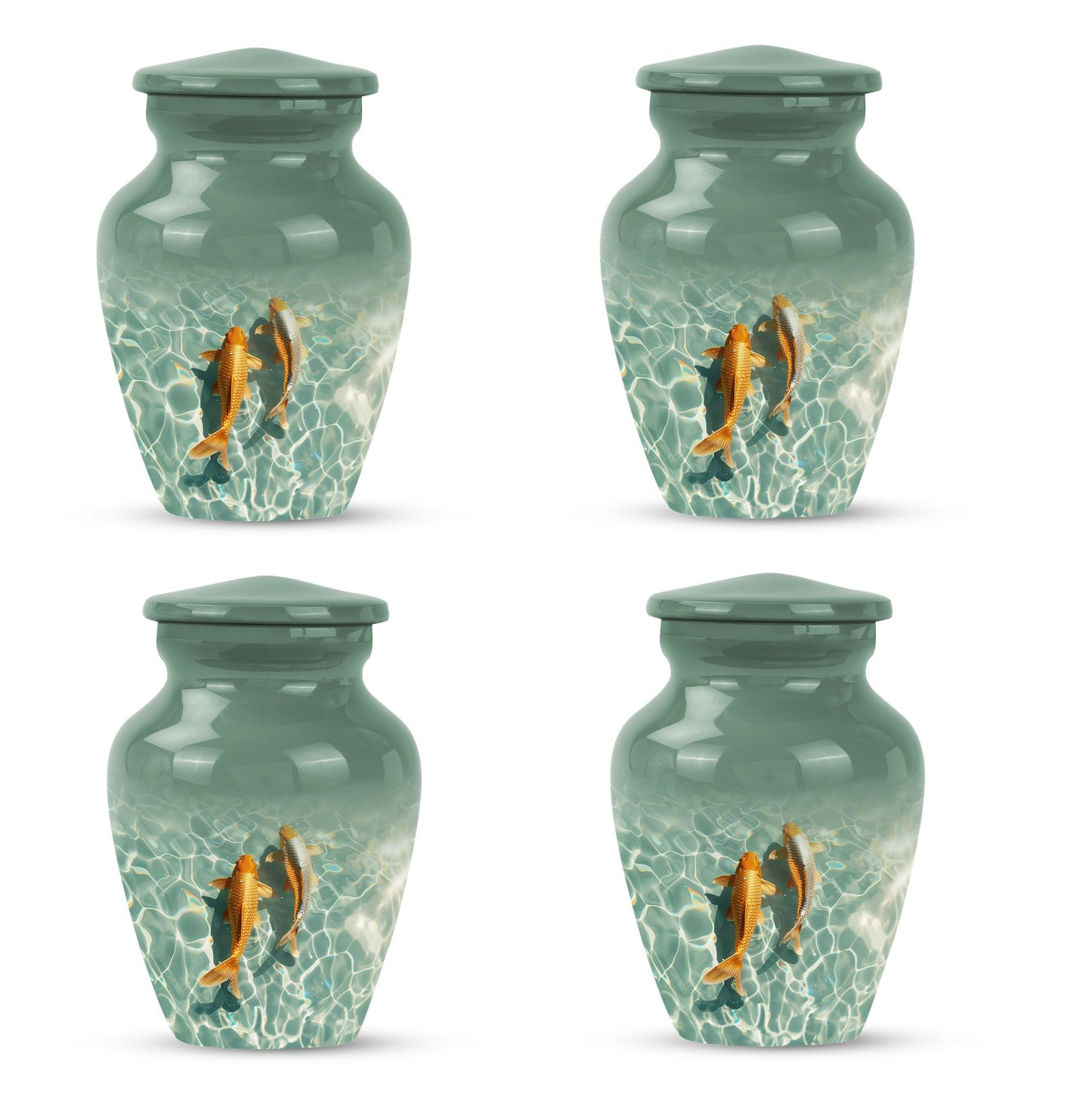 Gold Fish Theme 3 Inch Keepsake Pack of 4