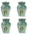 Classic 10-inch gold fish urn with butterfly theme,