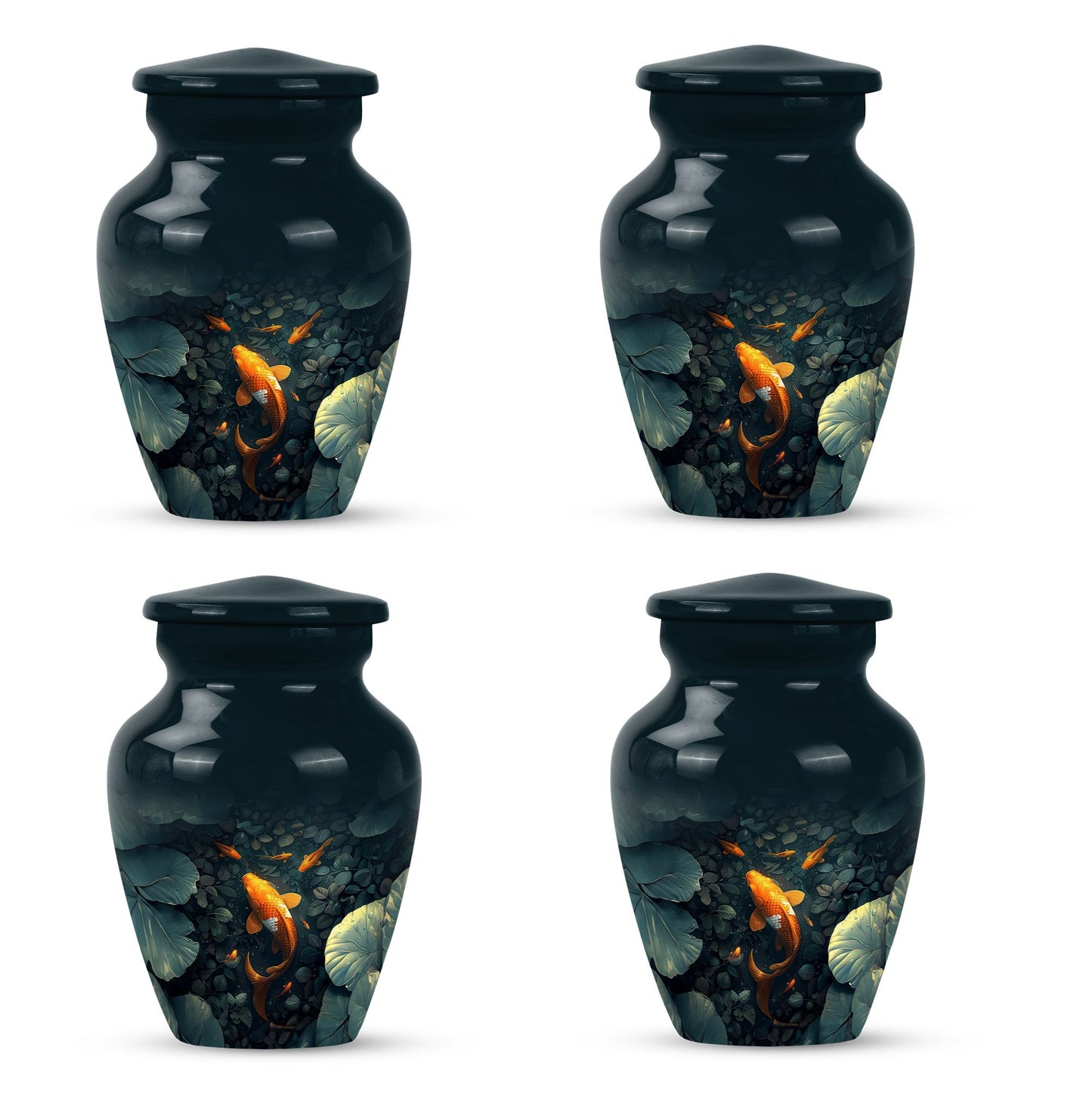 Gold Fish Theme 3 Inch Keepsake Pack of 4