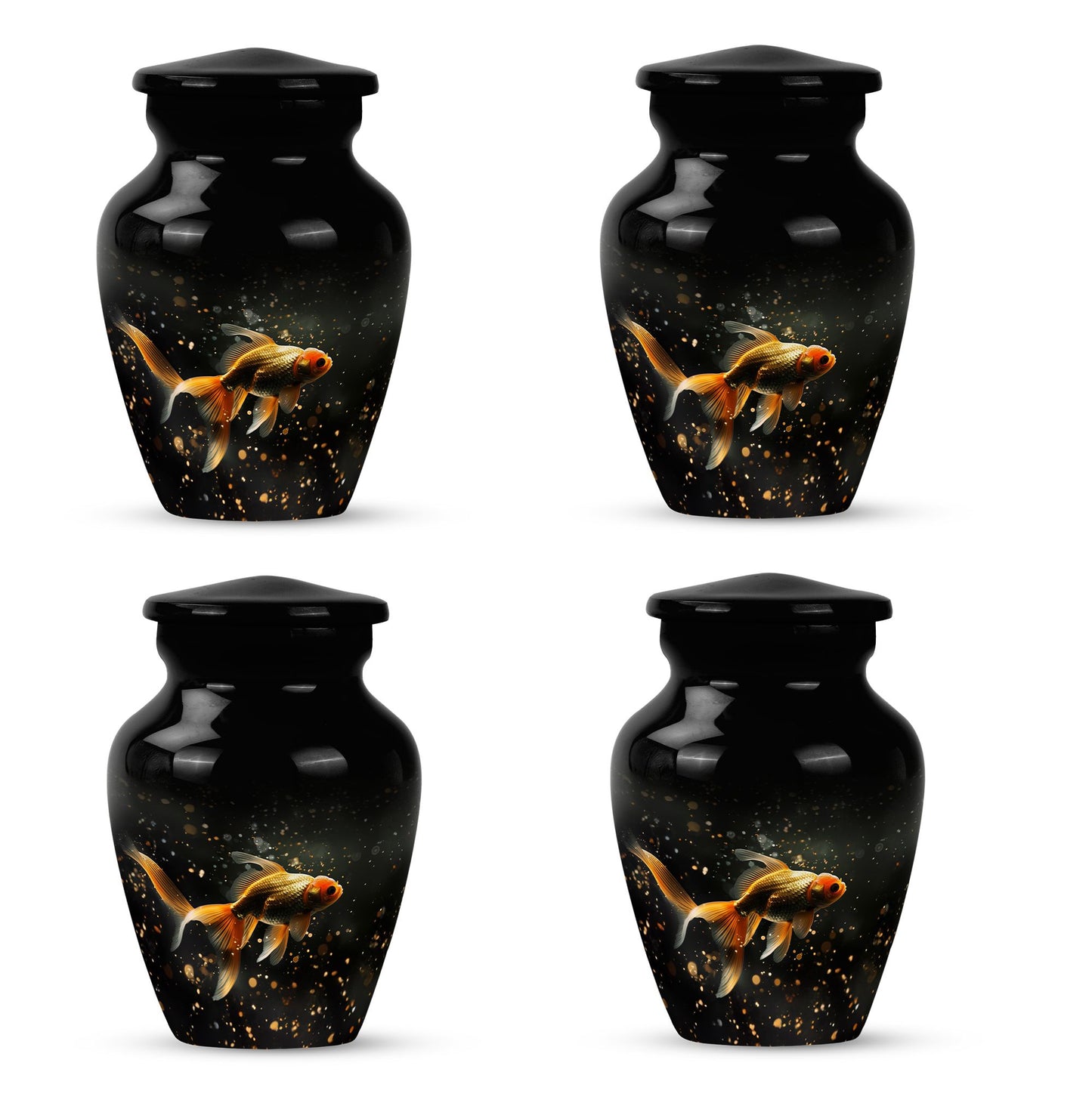 Gold Fish Theme 3 Inch Keepsake Pack of 4