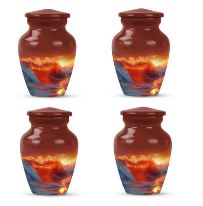  ocean waves Urn with butterfly 
