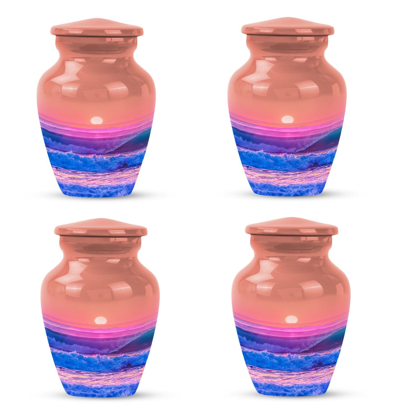 Ocean waves themed 10-inch classic urn for adult