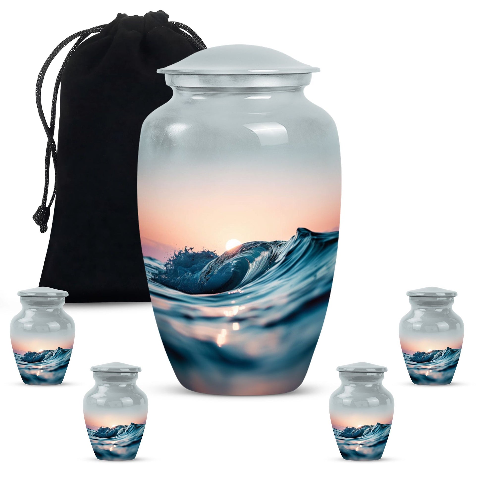 ocean waves urn