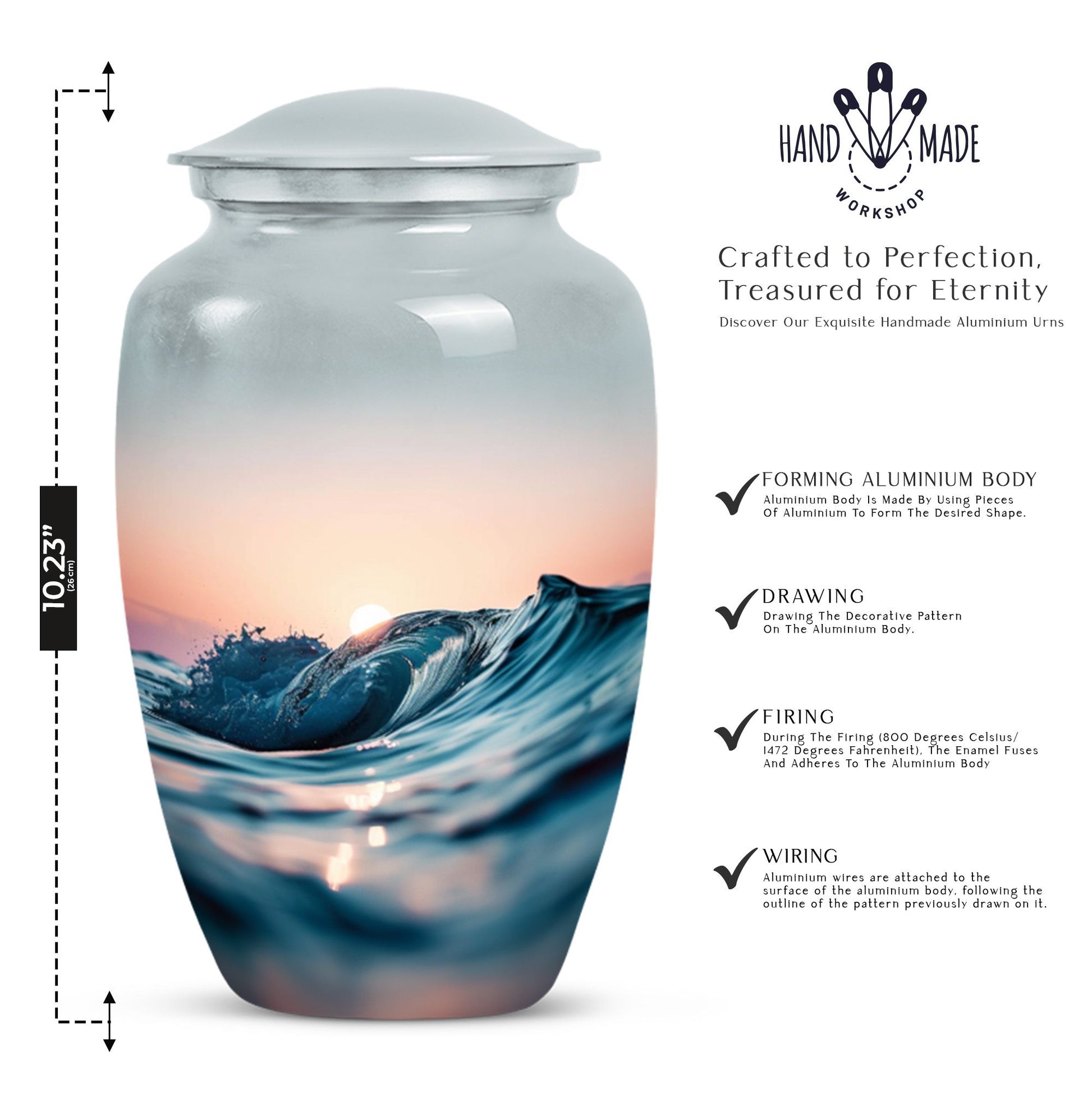 ocean waves urn