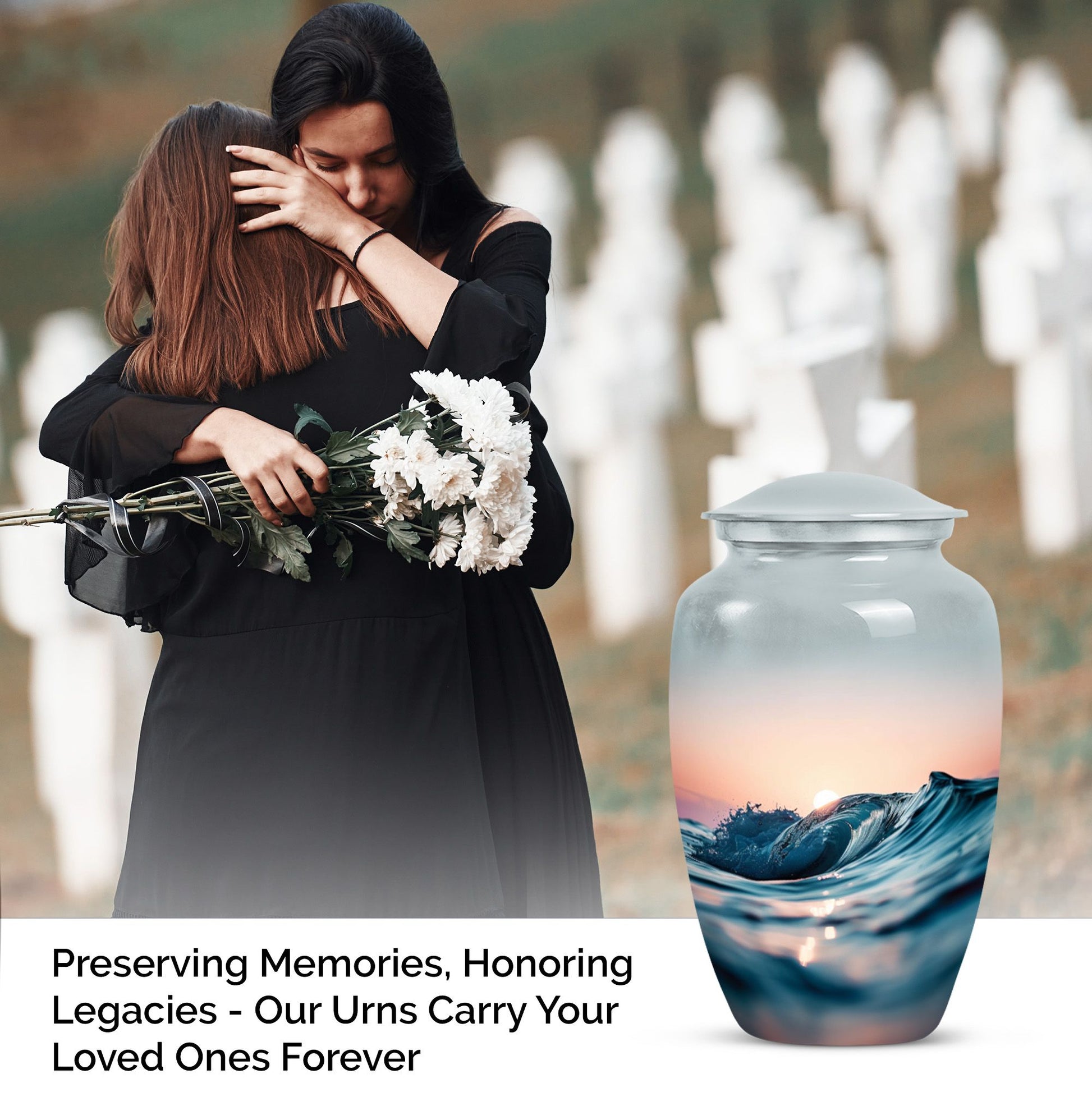 ocean waves urn