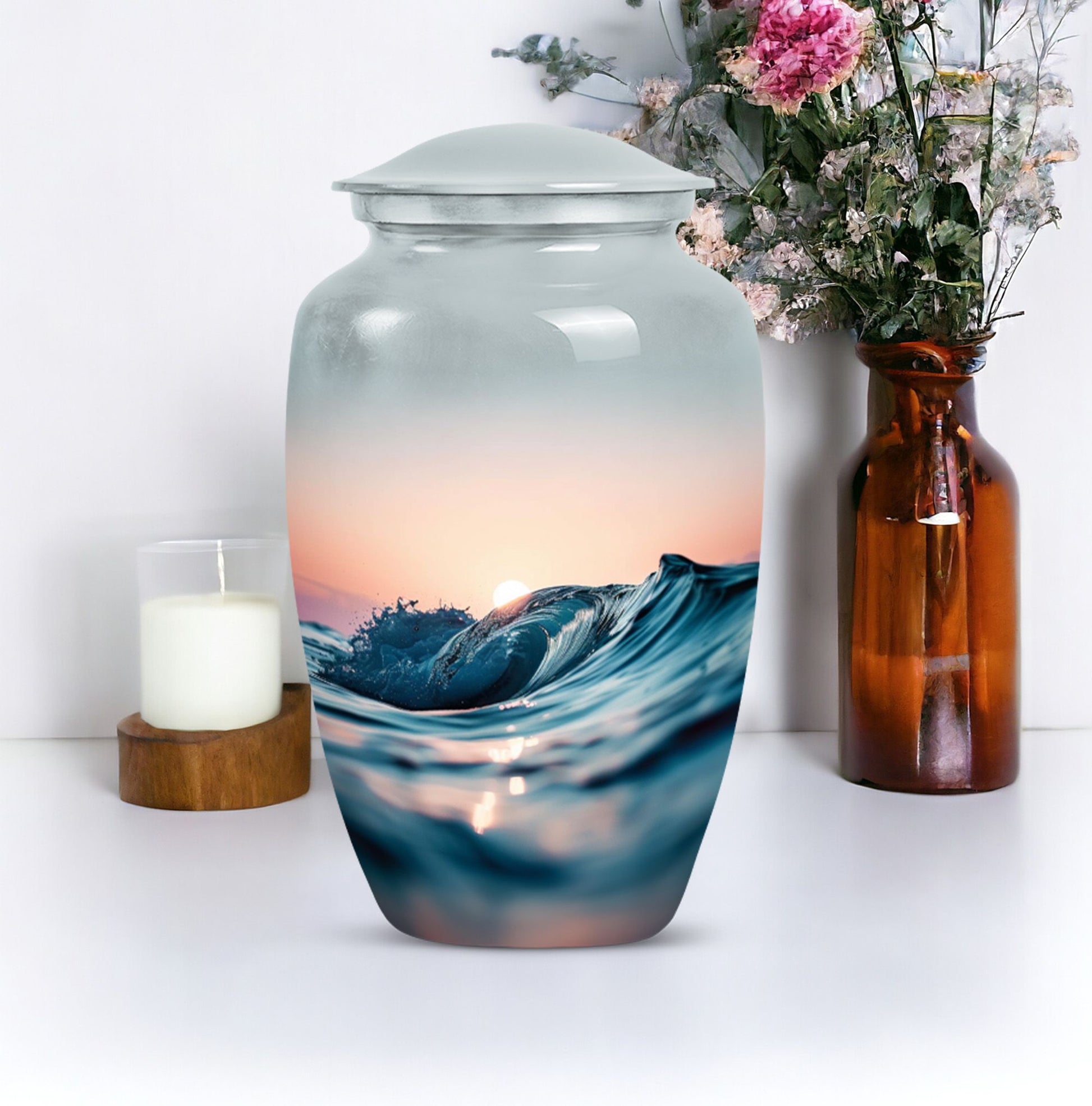 ocean waves urn