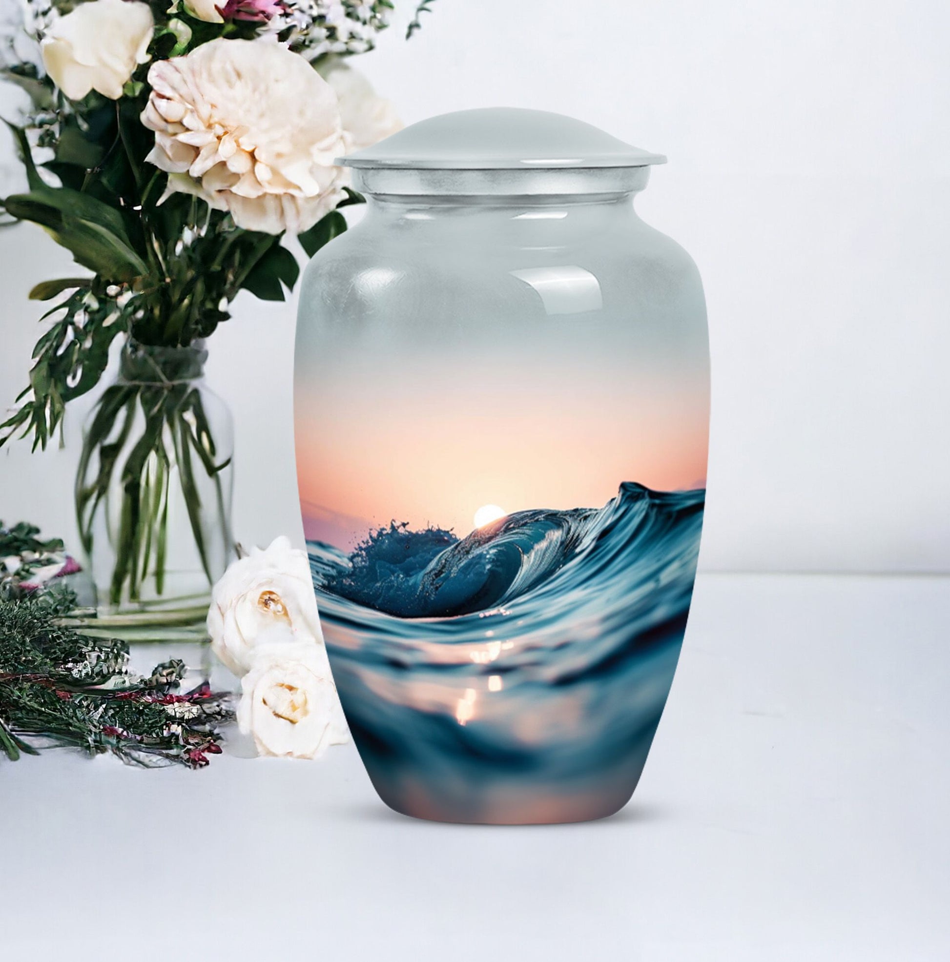 ocean waves urn