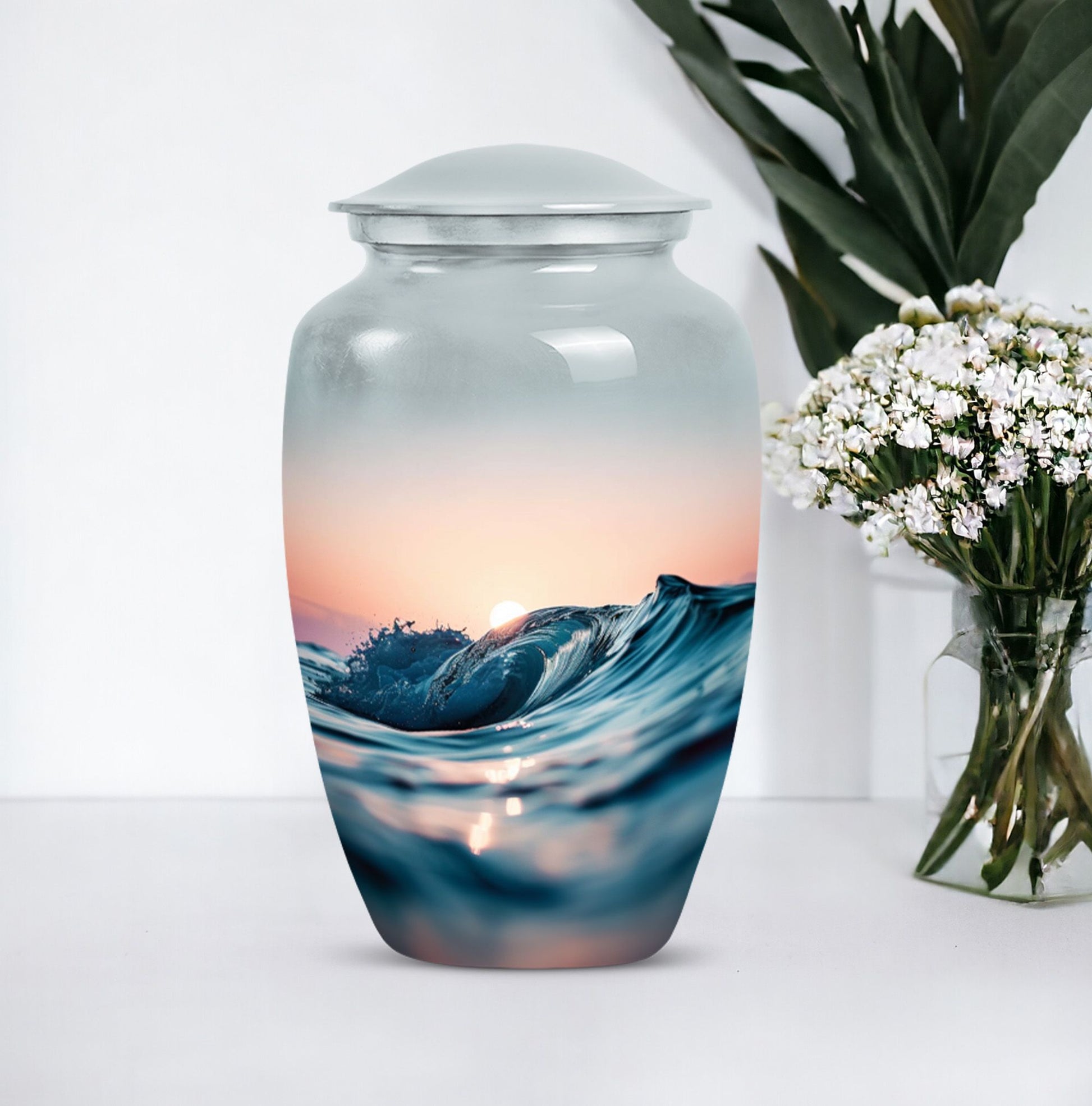 ocean waves urn