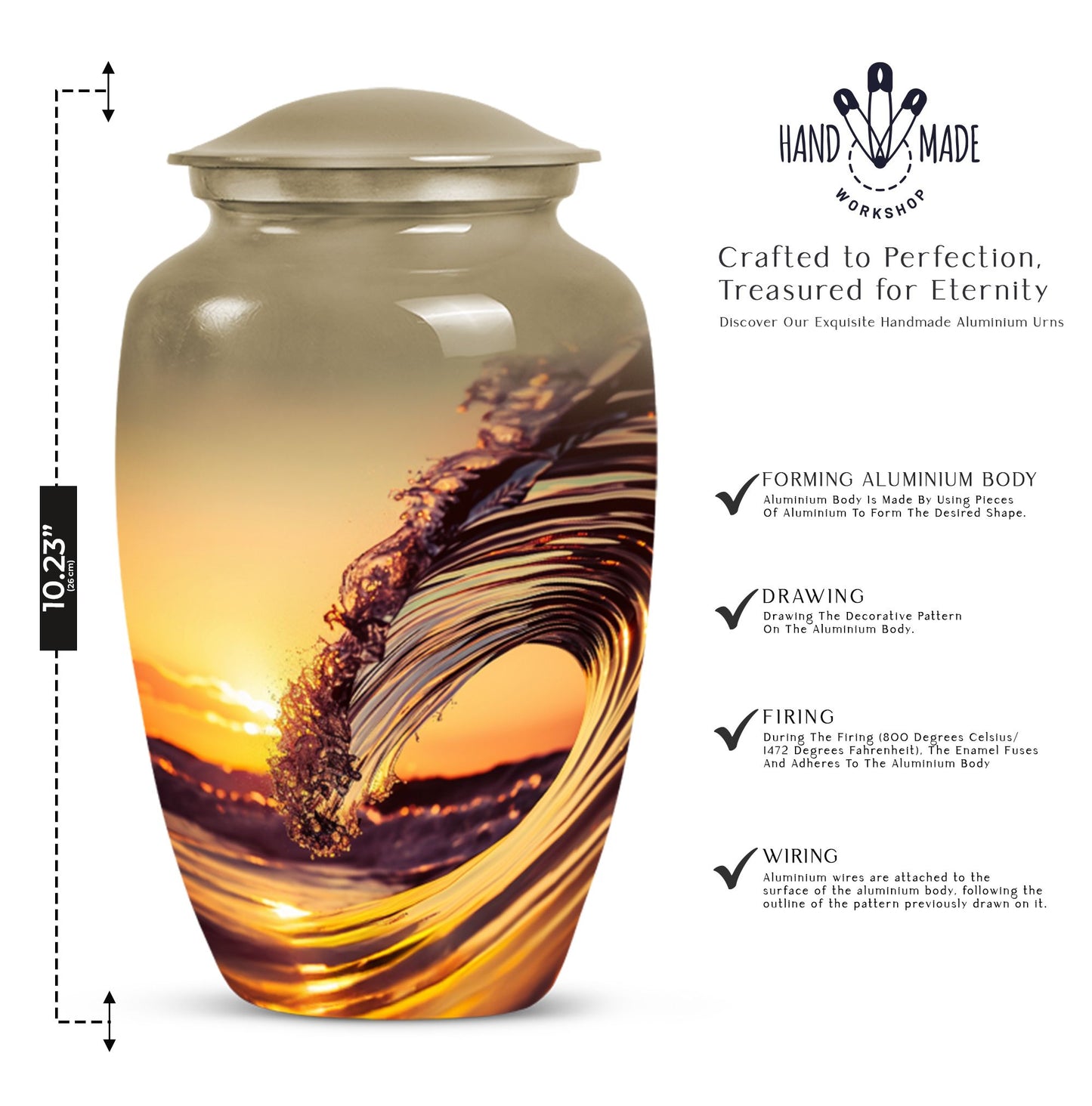  ocean waves urn for cremation