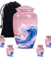 10-inch ocean waves urn, aluminium-made classic design