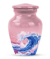 10-inch ocean waves urn, aluminium-made classic design