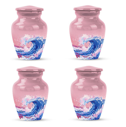 10-inch ocean waves urn, aluminium-made classic design