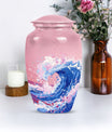 10-inch ocean waves urn, aluminium-made classic design