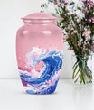 10-inch ocean waves urn, aluminium-made classic design