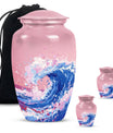 10-inch ocean waves urn, aluminium-made classic design
