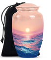 Classic ocean waves urn for adult human ashes.
