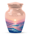 Classic ocean waves urn for adult human ashes.