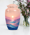 Classic ocean waves urn for adult human ashes.