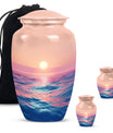 Classic ocean waves urn for adult human ashes.