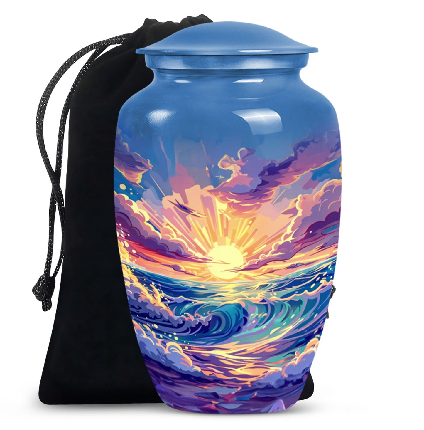 10-inch ocean waves urn 